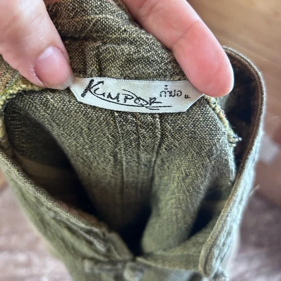 Vintage Boxy Doleman Sleeve Thai Cotton Boho Top Festival Hippie Womens Medium - Picture 11 of 13